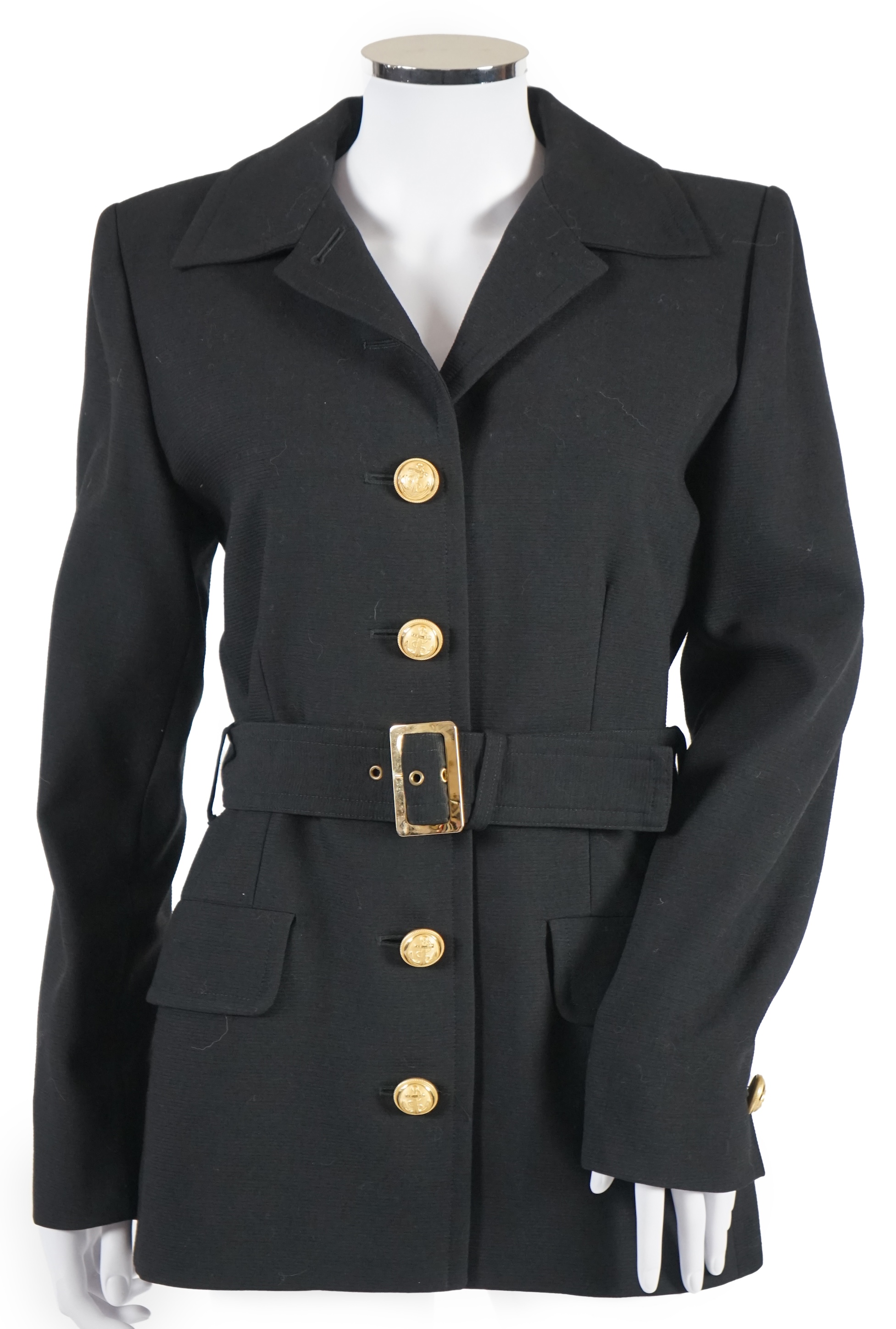 Two vintage Yves Saint Laurent variation lady's trouser suits, F 40 (UK 12). Please note alterations to make the waist smaller may have been carried out on some of the skirts. Proceeds to Happy Paws Puppy Rescue.